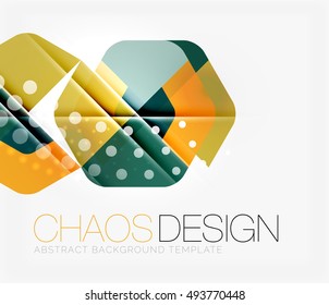 Abstract background with round color shapes and light effects. Vector illustration
