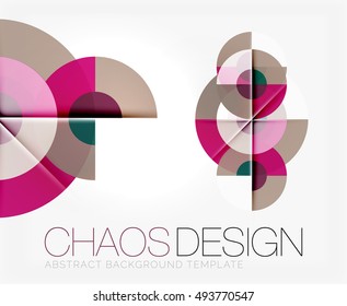 Abstract background with round color shapes and light effects. Vector illustration