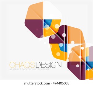 Abstract background with round color shapes and light effects. Vector illustration