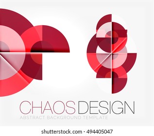 Abstract background with round color shapes and light effects. Vector illustration