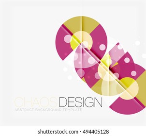 Abstract background with round color shapes and light effects. Vector illustration
