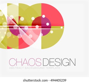Abstract background with round color shapes and light effects. Vector illustration