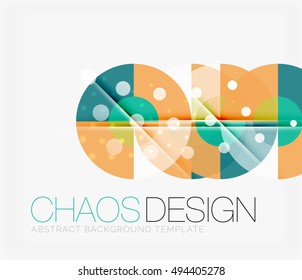 Abstract background with round color shapes and light effects. Vector illustration