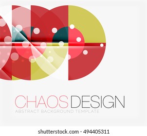 Abstract background with round color shapes and light effects. Vector illustration