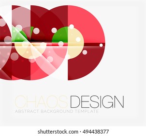 Abstract background with round color shapes and light effects. Vector illustration