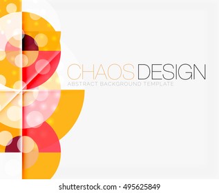 Abstract background with round color shapes and light effects. Vector illustration
