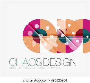 Abstract background with round color shapes and light effects. Vector illustration