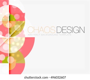 Abstract background with round color shapes and light effects. Vector illustration