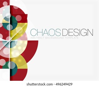 Abstract background with round color shapes and light effects. Vector illustration