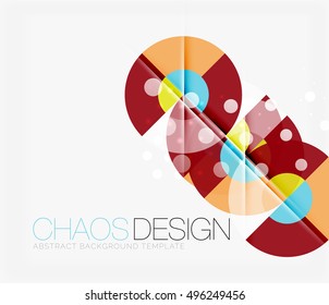 Abstract background with round color shapes and light effects. Vector illustration