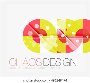 Fondo abstracto con formas redondeadas de color y efectos de luz. Ilustración del vector