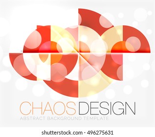 Abstract background with round color shapes and light effects. Vector illustration