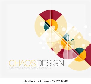 Abstract background with round color shapes and light effects. Vector illustration