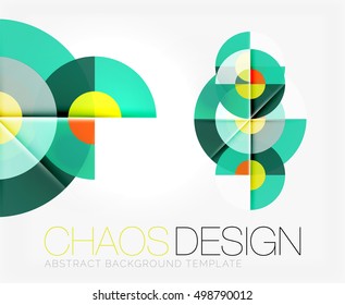 Abstract background with round color shapes and light effects. Vector illustration