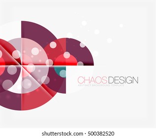 Abstract background with round color shapes and light effects. Vector illustration