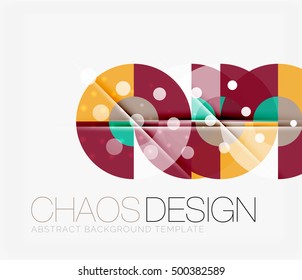 Abstract background with round color shapes and light effects. Vector illustration