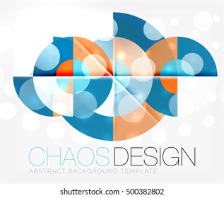 Fondo abstracto con formas redondeadas de color y efectos de luz. Ilustración del vector