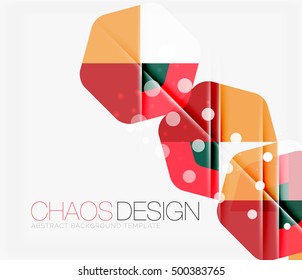 Abstract background with round color shapes and light effects. Vector illustration