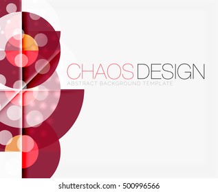 Abstract background with round color shapes and light effects. Vector illustration