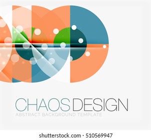 Fondo abstracto con formas redondeadas de color y efectos de luz. Ilustración del vector