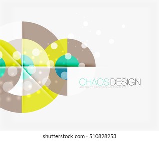 Abstract background with round color shapes and light effects. Vector illustration