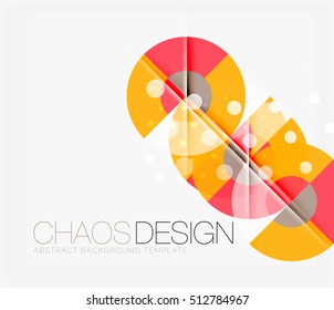 Abstract background with round color shapes and light effects. Vector illustration