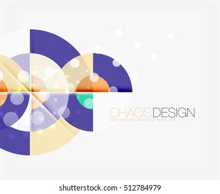 Abstract background with round color shapes and light effects. Vector illustration