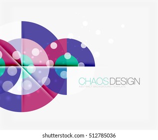 Abstract background with round color shapes and light effects. Vector illustration