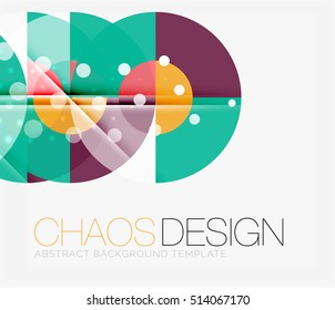 Abstract background with round color shapes and light effects. Vector illustration