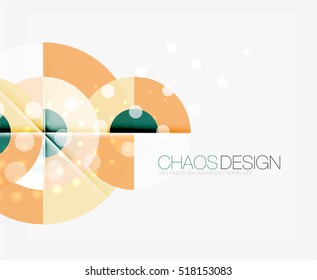Abstract background with round color shapes and light effects. Vector illustration