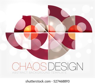 Abstract background with round color shapes and light effects. Vector illustration