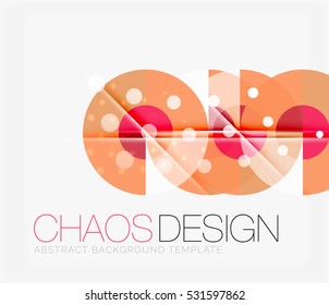 Abstract background with round color shapes and light effects. Vector illustration