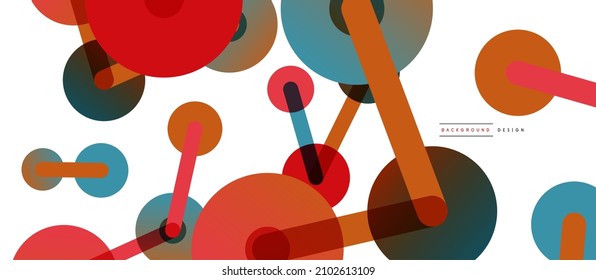 Abstract background. Round dots connected by lines. Trendy techno business template for wallpaper, banner, background or landing