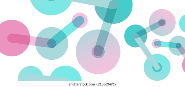 Abstract background. Round dots connected by lines. Trendy techno business template for wallpaper, banner, background or landing