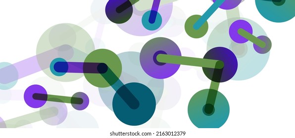 Abstract background. Round dots connected by lines. Trendy techno business template for wallpaper, banner, background or landing