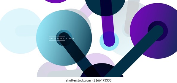 Abstract background. Round dots connected by lines. Trendy techno business template for wallpaper, banner, background or landing