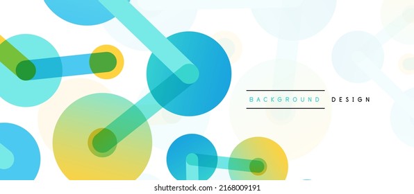 Abstract background. Round dots connected by lines. Trendy techno business template for wallpaper, banner, background or landing
