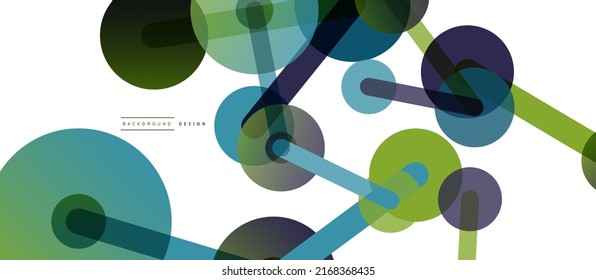 Abstrakter Hintergrund. runde Punkte, die durch Linien verbunden sind. Trendy Techno Business Template für Tapete, Banner, Hintergrund oder Landung