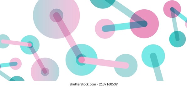 Abstract background. Round dots connected by lines. Trendy techno business template for wallpaper, banner, background or landing