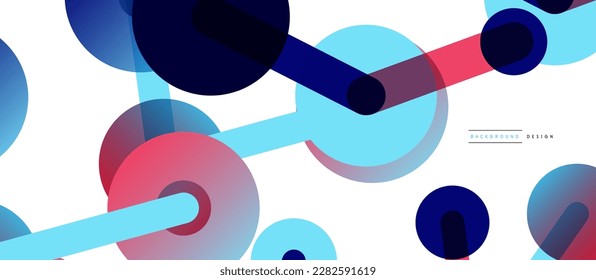 Abstract background. Round dots connected by lines. Trendy techno business template for wallpaper, banner, background or landing