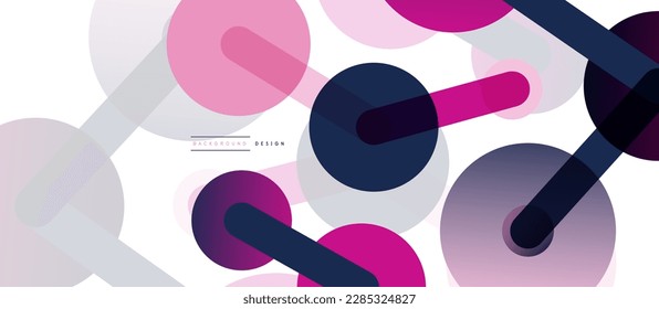 Abstract background. Round dots connected by lines. Trendy techno business template for wallpaper, banner, background or landing