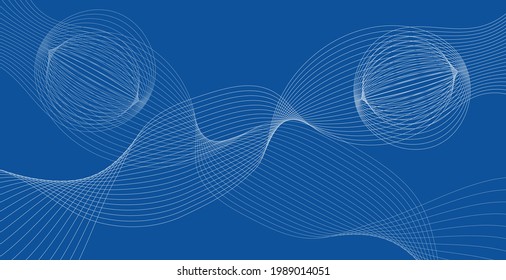 Abstract background with round and dynamic waves. vector illustration. eps 10