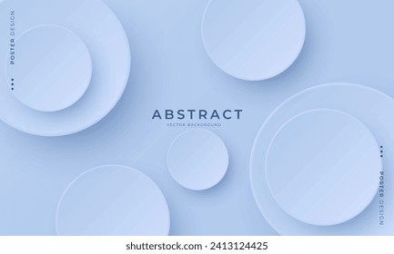 Abstract background or background with round elements. Blue design template
minimal abstract with circular ripple waves. Simple modern vector illustration for company banner.