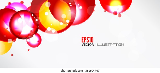 Abstract background with round elements. Vector illustration.