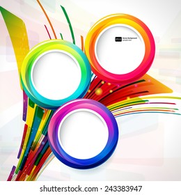 abstract background with round frames.