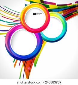 abstract background with round frames.