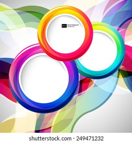 abstract background with round frames.