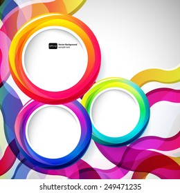 abstract background with round frames.