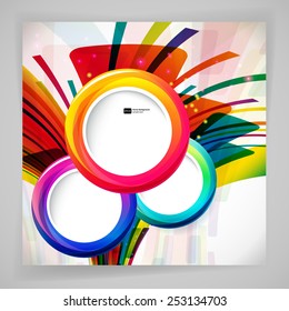 abstract background with round frames.