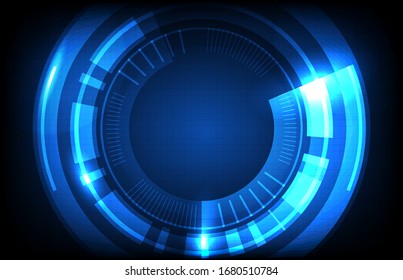 abstract background of round futuristic technology user interface screen hud